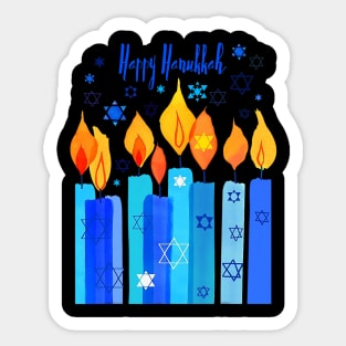 Happy Hanukkah Festival Of Light Star Of David Sticker